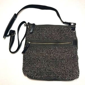 THE SAK-Black & Tan Woven Crossbody Bag